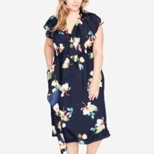 Trendy Plus Size Ruffled Midi Dress